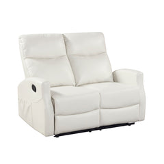 Heisley White Double Reclining Loveseat - Ornate Home