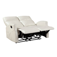 Heisley White Double Reclining Loveseat - Ornate Home