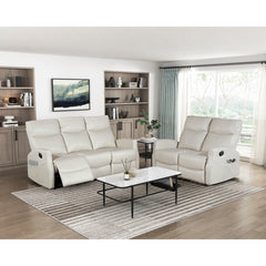 Heisley White Double Reclining Loveseat - Ornate Home