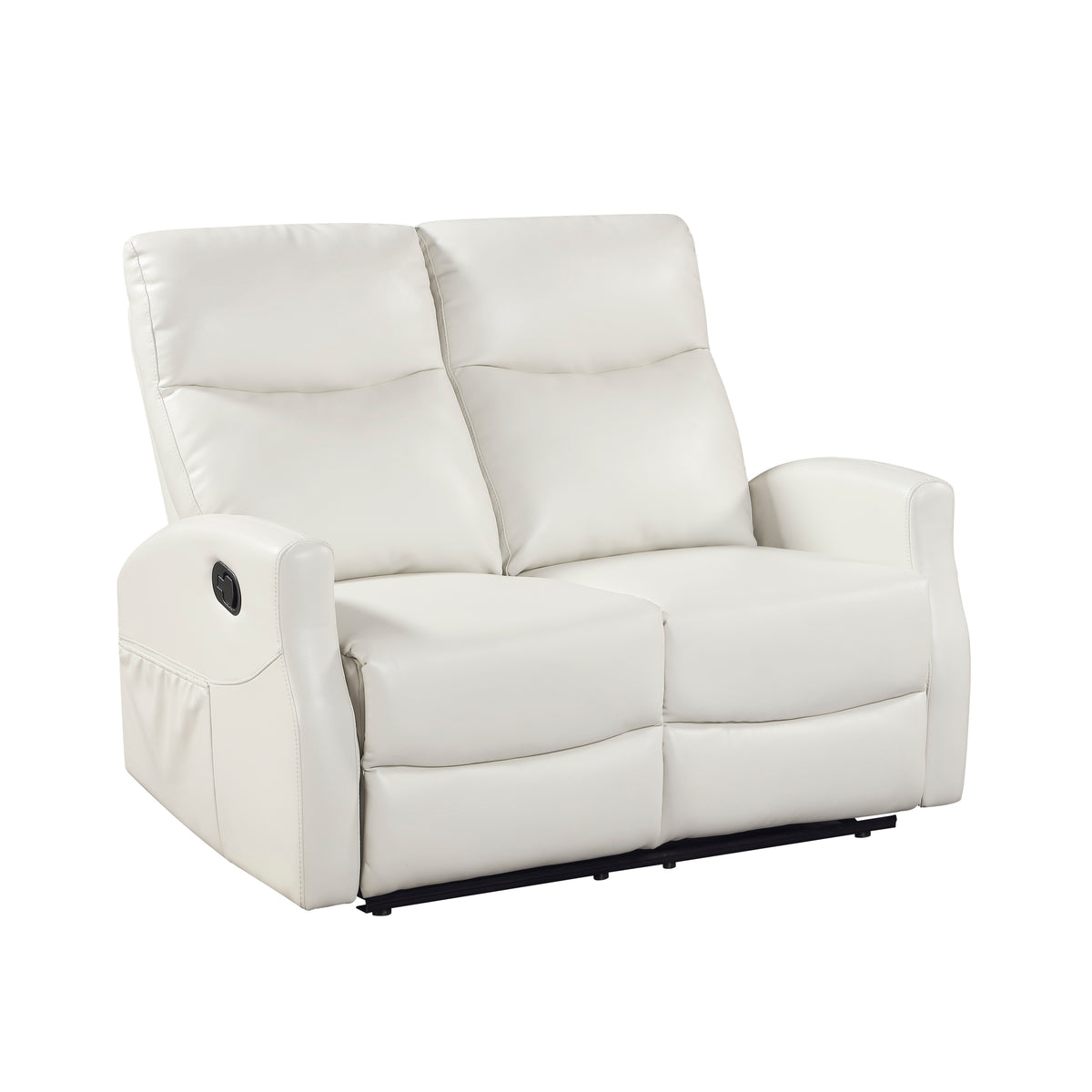 Heisley White Double Reclining Loveseat - Ornate Home