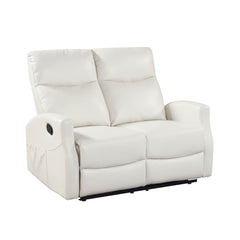 Heisley White Double Reclining Loveseat - Ornate Home