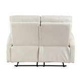 Heisley White Double Reclining Loveseat - Ornate Home