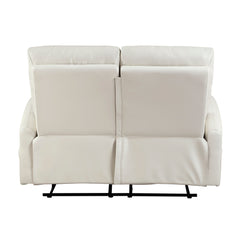 Heisley White Double Reclining Loveseat - Ornate Home