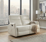 Heisley White Double Reclining Loveseat - Ornate Home