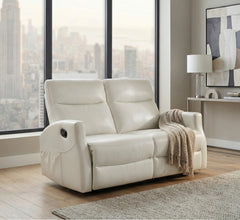 Heisley White Double Reclining Loveseat - Ornate Home