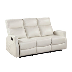 Heisley White Double Reclining Sofa - Ornate Home