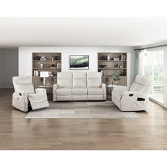 Heisley White Double Reclining Sofa - Ornate Home