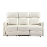 Heisley White Double Reclining Sofa - Ornate Home
