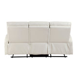 Heisley White Double Reclining Sofa - Ornate Home