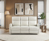 Heisley White Double Reclining Sofa - Ornate Home