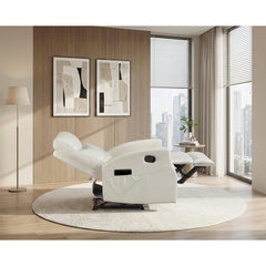 Heisley White Reclining Chair - Ornate Home