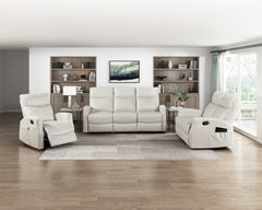 Heisley White Reclining Chair - Ornate Home