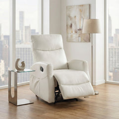 Heisley White Reclining Chair - Ornate Home