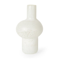 Heket White Tall Glass Vase - Ornate Home