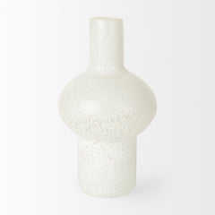 Heket White Tall Glass Vase - Ornate Home