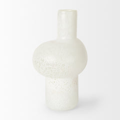 Heket White Tall Glass Vase - Ornate Home
