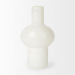 Heket White Tall Glass Vase - Ornate Home