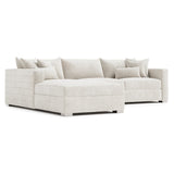 Helena Beige Sectional Metal Foot - Ornate Home