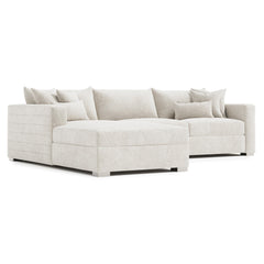 Helena Beige Sectional Metal Foot - Ornate Home
