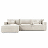 Helena Beige Sectional Metal Foot - Ornate Home