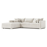 Helena Beige Sectional Metal Foot - Ornate Home
