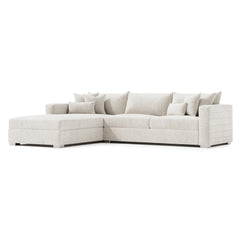 Helena Beige Sectional Metal Foot - Ornate Home