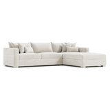 Helena Beige Sectional Metal Foot - Ornate Home