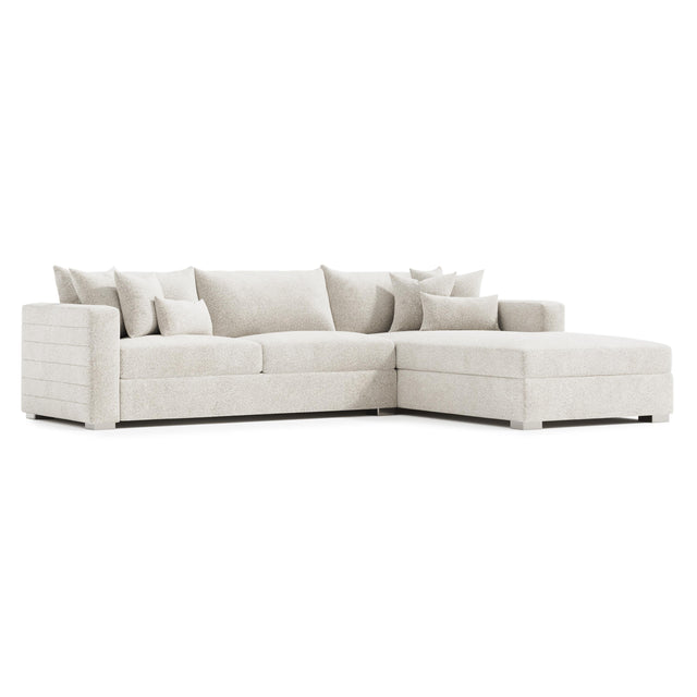 Helena Beige Sectional Metal Foot - Ornate Home