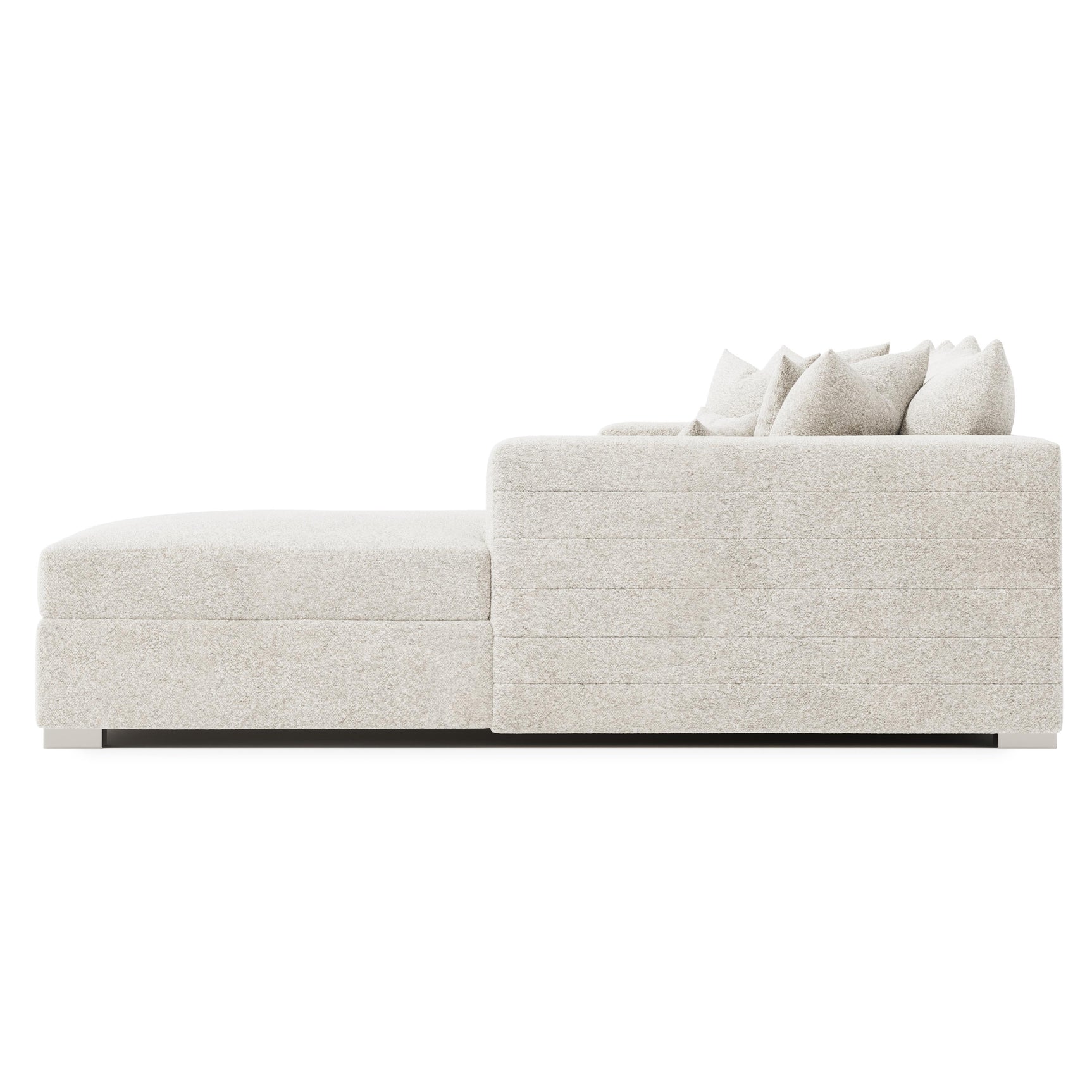 Helena Beige Sectional Metal Foot - Ornate Home