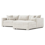 Helena Beige Sectional Metal Foot - Ornate Home