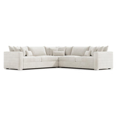 Helena Beige Sectional Metal Foot - Ornate Home