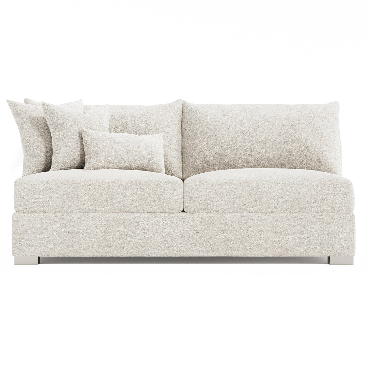 Helena Gold Armless Loveseat Metal Foot - Ornate Home
