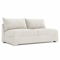 Helena Gold Armless Loveseat Without Pillows Metal Foot - Ornate Home