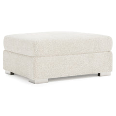 Helena Ivory Ottoman Metal Foot - Ornate Home