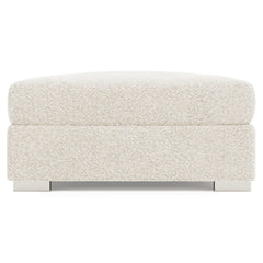 Helena Ivory Ottoman Metal Foot - Ornate Home