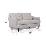 Helena Loveseat in Pearl Gray - Ornate Home