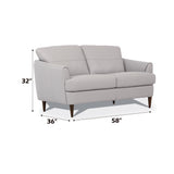 Helena Loveseat in Pearl Gray - Ornate Home