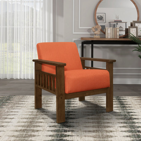 Helena Orange Accent Chair - Ornate Home