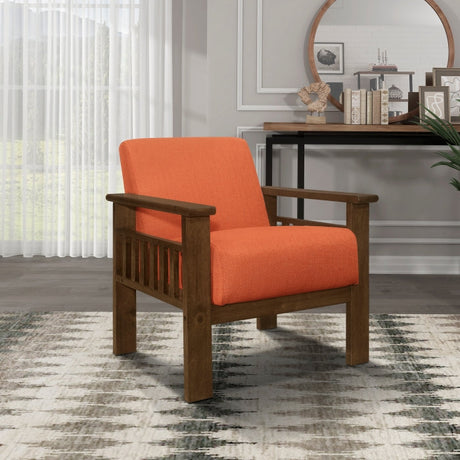 Helena Orange Accent Chair - Ornate Home