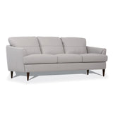 Helena Pearl Gray Genuine Leather Sofa - Ornate Home