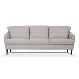 Helena Pearl Gray Genuine Leather Sofa - Ornate Home
