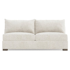 Helena Portobello Armless Loveseat Without Pillows Wood Foot - Ornate Home
