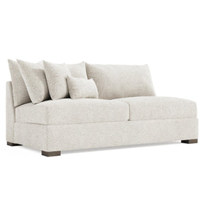 Helena Portobello Armless Loveseat Wood Foot - Ornate Home