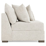 Helena Portobello Armless Loveseat Wood Foot - Ornate Home