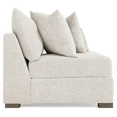 Helena Portobello Armless Loveseat Wood Foot - Ornate Home
