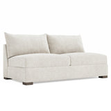 Helena Portobello Armless Loveseat Wood Foot - Ornate Home