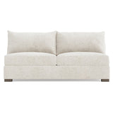 Helena Portobello Armless Loveseat Wood Foot - Ornate Home