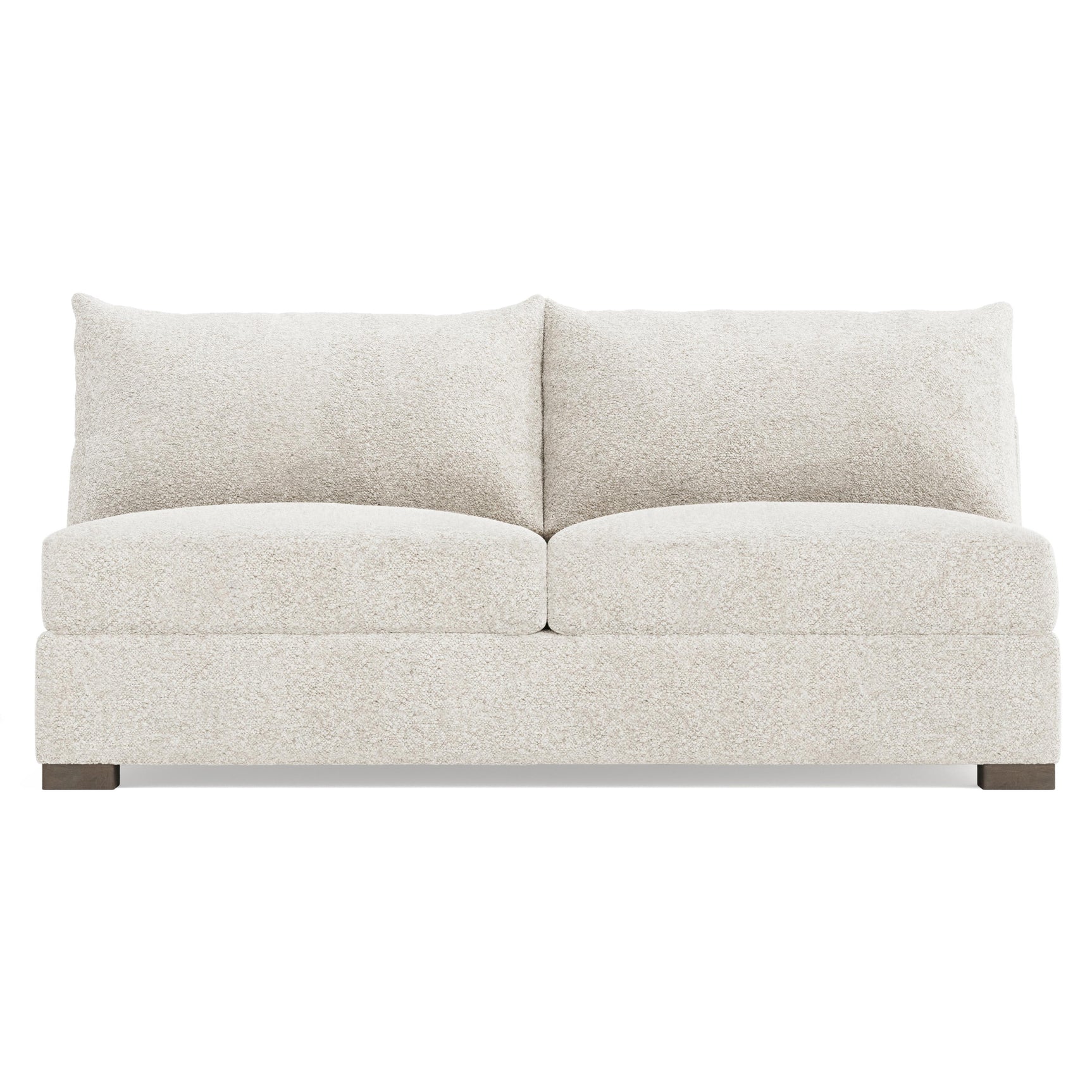 Helena Portobello Armless Loveseat Wood Foot - Ornate Home
