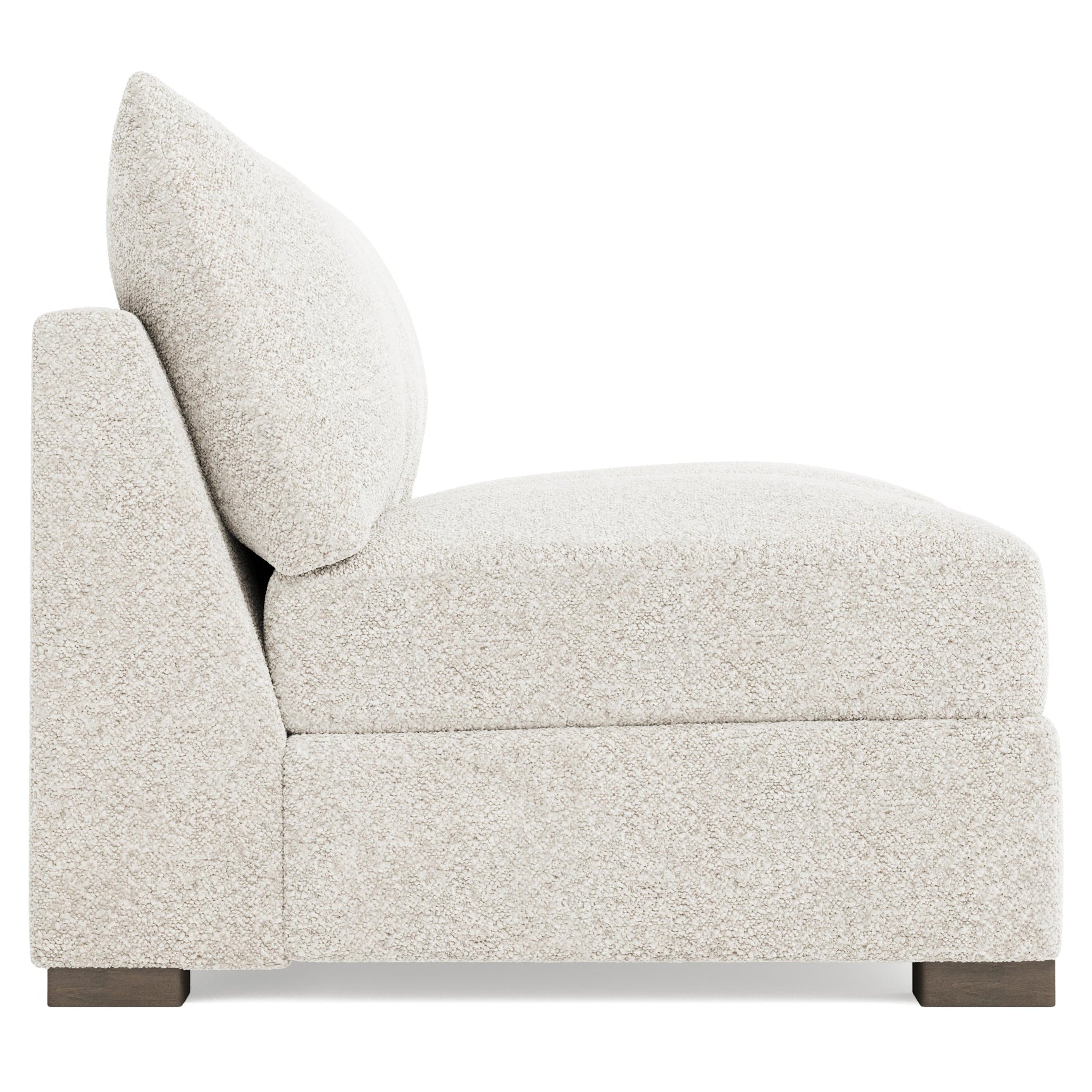 Helena Portobello Armless Loveseat Wood Foot - Ornate Home
