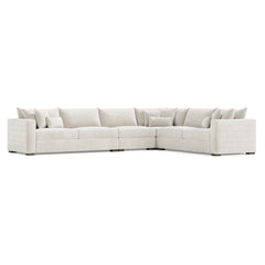 Helena Portobello Sectional Wood Foot - Ornate Home